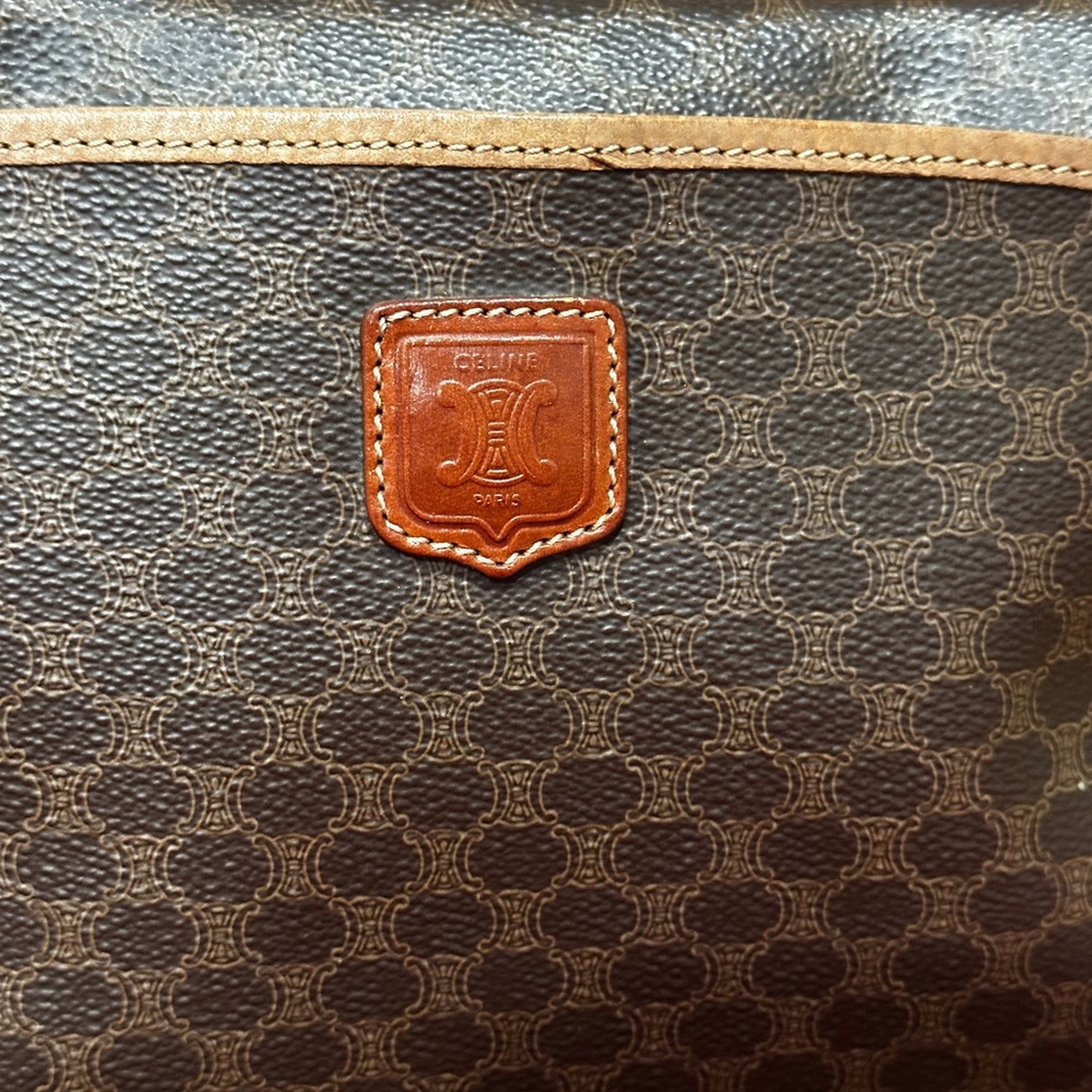 🚨PRICE REDUCED🚨 Vintage Céline Macadam Oversized Clutch Portfolio Bag Italy - Picture 4 of 16
